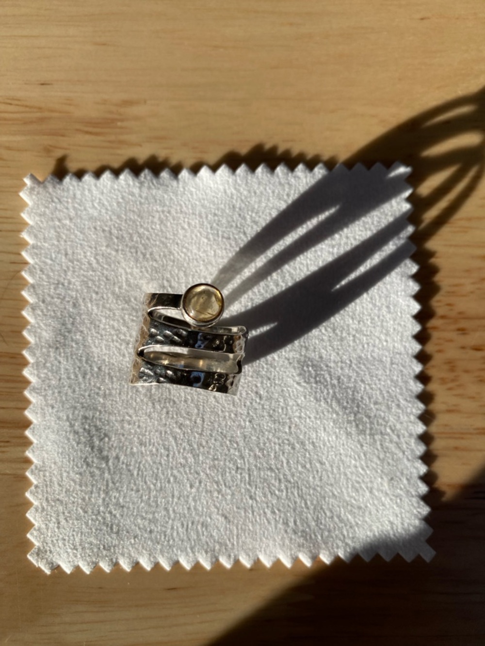 Silver Ring with Citrine Accent